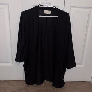 Aritzia Wilfred Free Black Open Front Cardigan